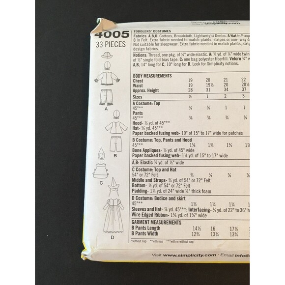 Toddler Costume Patterns - Picture 3 of 4